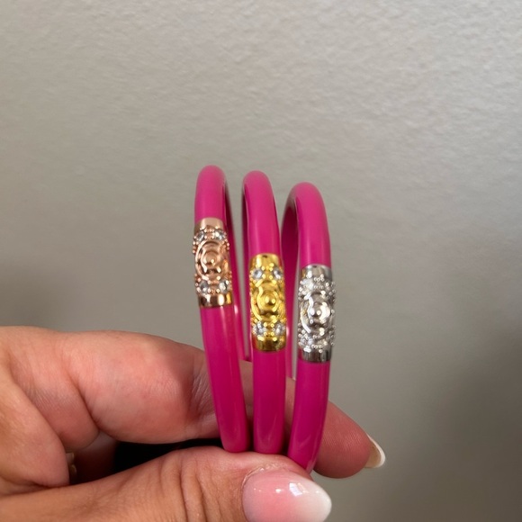 Sold✅ BUDHAGIRL Epic Pink Three Kings Bangle SOLD OUT Set - Picture 3 of 6